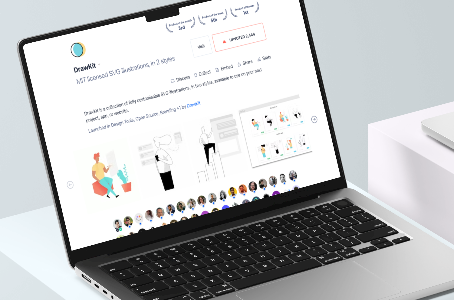 DrawKit: #1 on Product Hunt while travelling Europe